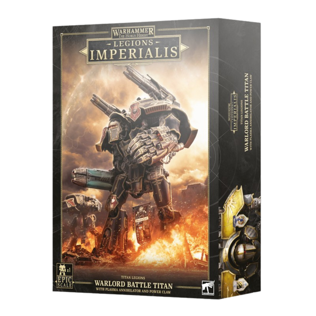 Boîte Warhammer The Horus Heresy Legions Imperialis Warlord Battle Titan avec Plasma Annihilator et Power Claw en Epic Scale.