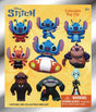 Disney Stitch in Space Collectible Bag Clip avec plusieurs personnages chibi Stitch et aliens, vendu en sachet mystère.