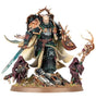 Boîte Warhammer 40,000 Dark Angels : figurine Citadel de Lion El’Jonson, Primarque loyaliste, avec épée et bouclier.