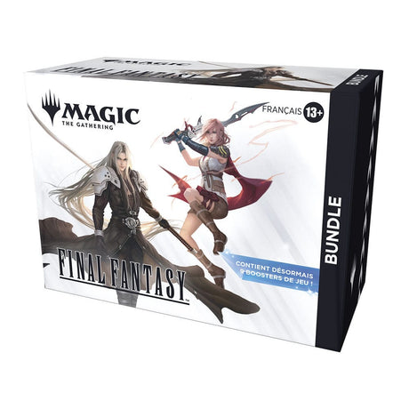 Bundle Magic The Gathering Final Fantasy en français – 9 boosters avec Lightning et Sephiroth sur la boîte
