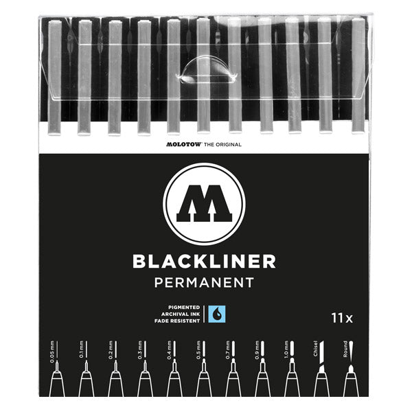 Molotow Blackliner Pochette Complete Set 11pcs