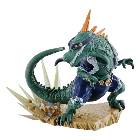 Set One Piece Petitrama Logbox Re-Birth Wanokuni Vol.2 avec quatre mini-dioramas représentant plusieurs personnages de l’arc Wano.