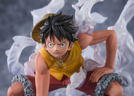 Figurine Monkey D Luffy FiguartsZERO One Piece Summit Battle avec effets de fumée dynamique