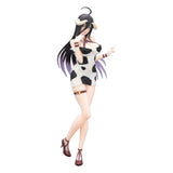 Statuette PVC Overlord Trio-Try-iT Albedo Mini Dress Cow Pattern Ver., représentant Albedo en mini robe motif vache avec cornes.