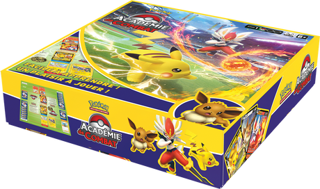 Pokémon Coffret Académie de Combat V2 avec Pikachu, Évoli et Pyrobut – Jeu TCG pour débutants