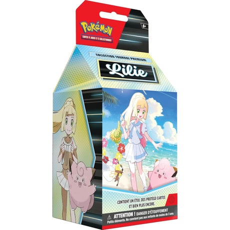 Collection Tournoi Premium Pokémon Lilie avec étui et protège-cartes illustrés