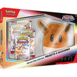 Coffret Pokémon Écarlate & Violet Évolutions Prismatiques Collection Spéciale Pochette Évoli avec 5 boosters et pochette à accessoires exclusive.