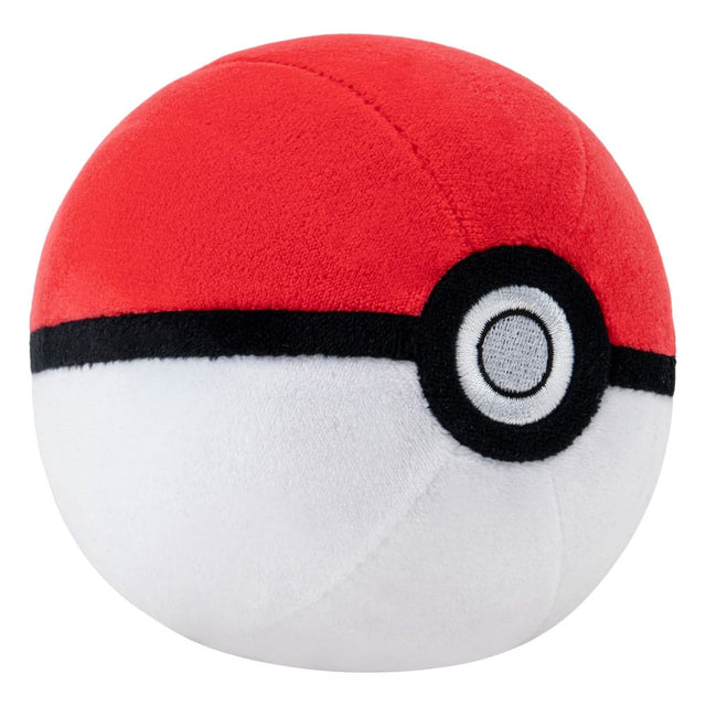 Peluche Poké Ball Pokémon 13 cm rouge et blanche, douce et officielle