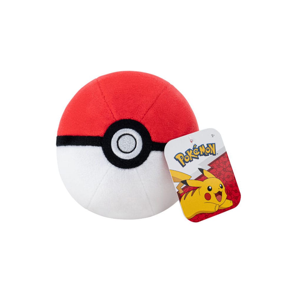 Peluche Poké Ball Pokémon officielle rouge et blanche, douce et compacte