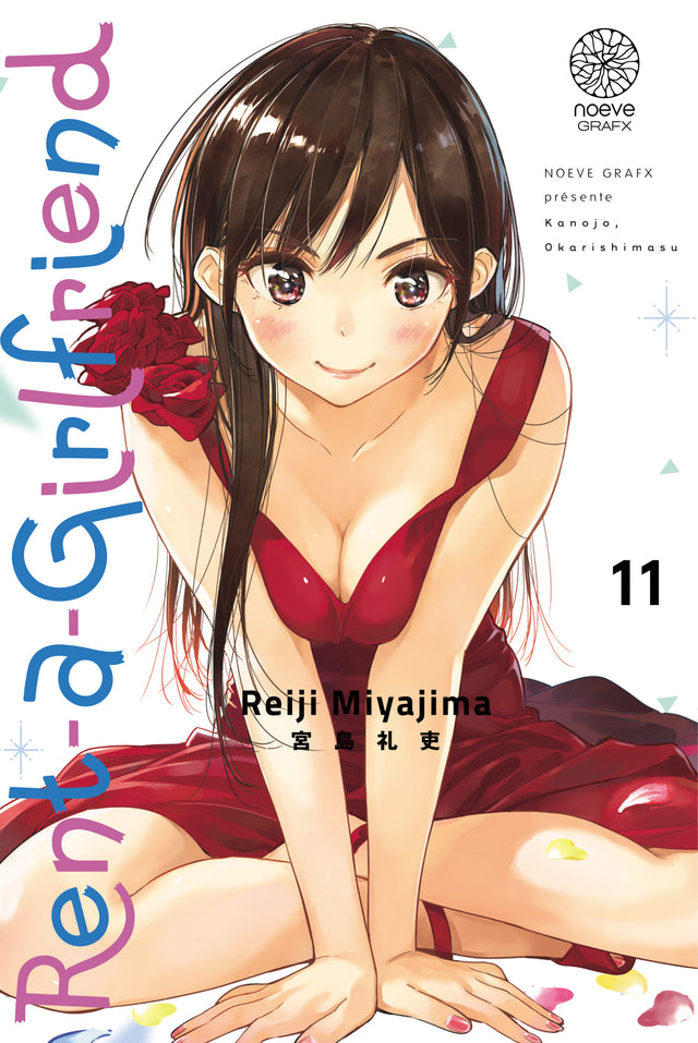 manga Rent-a-Girlfriend tome 11 représentant Sumi Sakurasawa en tenue de sport rose, tenant un sac à dos et souriant timidement.