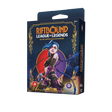 Boîte Riftbound Origines Deck de Champion Jinx en français, jeu de cartes League of Legends avec illustration de Jinx aux longues tresses bleues, tenue noire et violette, sur fond bleu nuit et ornements dorés.