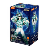 Boîte de figurine Saint Seiya Blokees Champion Class Dragon Shiryu avec armure verte du Dragon.