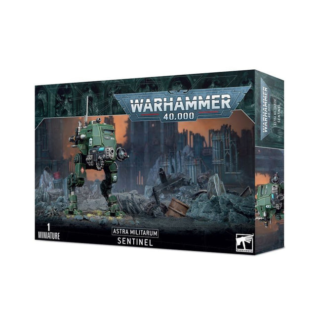 Boîte Warhammer 40,000 Astra Militarum : Sentinel, marcheur léger modulable Citadel.