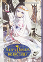  tome 11 de Sleepy Princess in the Demon Castle, montrant la princesse Syalis en robe de chambre rose, lisant des documents mystérieux dans un décor mêlant château et illustrations volantes.