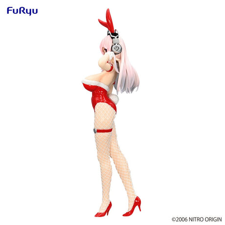Figurine PVC de Super Sonico en tenue de bunny rouge, version BiCute Bunnies Red Color Ver., environ 30 cm de haut.