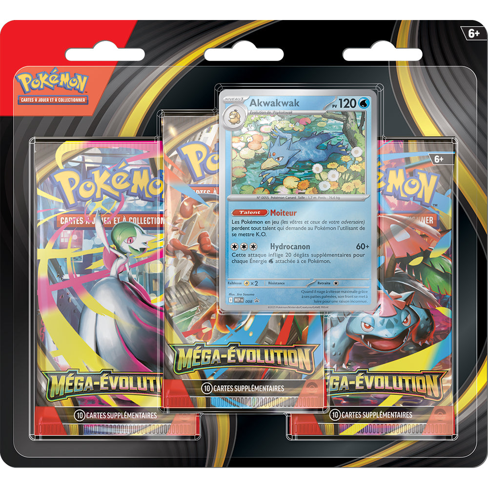 Pokémon - Tripack Méga-Evolution ME01 - Akwakwak