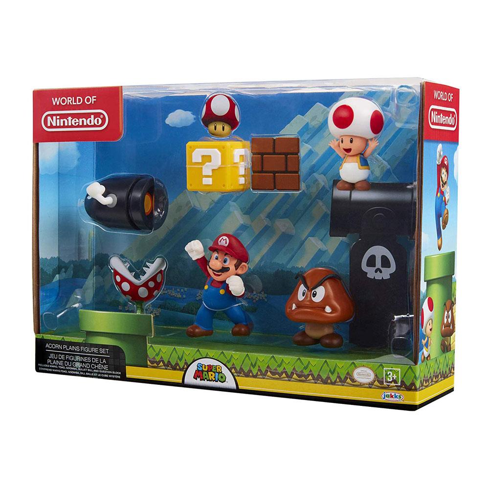 World of Nintendo pack 5 figurines New Super Mario Bros. U Acorn Plains