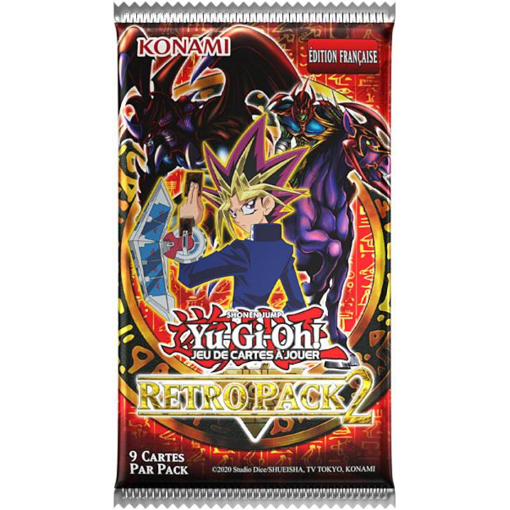 Booster Yu-Gi-Oh! Retro Pack 2 édition française – 9 cartes par pack.