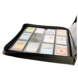 Portfolio Phoenix Shield Toploader Deluxe Zip Noir pour cartes à collectionner, album noir avec fermeture éclair, 20 pages de 12 emplacements recto verso et capacité de 480 cartes sous Toploader.