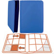 Portfolio Toploader Deluxe Zip Bleu pour cartes à collectionner, album bleu avec fermeture éclair, 20 pages de 9 emplacements recto verso et capacité de 360 cartes sous Toploader.