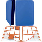 Portfolio Toploader Deluxe Zip Bleu pour cartes à collectionner, album bleu avec fermeture éclair, 20 pages de 9 emplacements recto verso et capacité de 360 cartes sous Toploader.