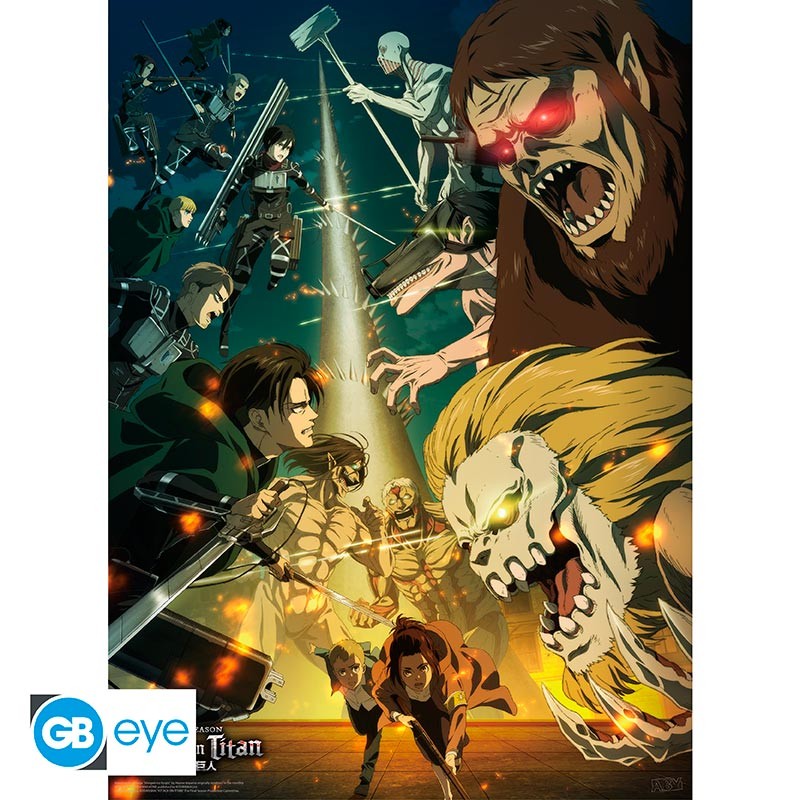 ATTACK ON TITAN - Poster Chibi 52x38 - Paradis Vs Mahr 