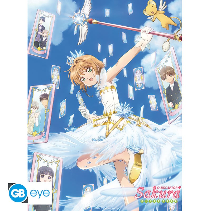 CARDCAPTOR SAKURA - Poster Chibi 52x38 - Sakura & Cartes 