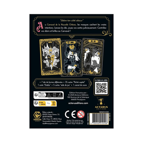 Jeu Carnival of Sins boîte jeu de dés stratégie Actarus