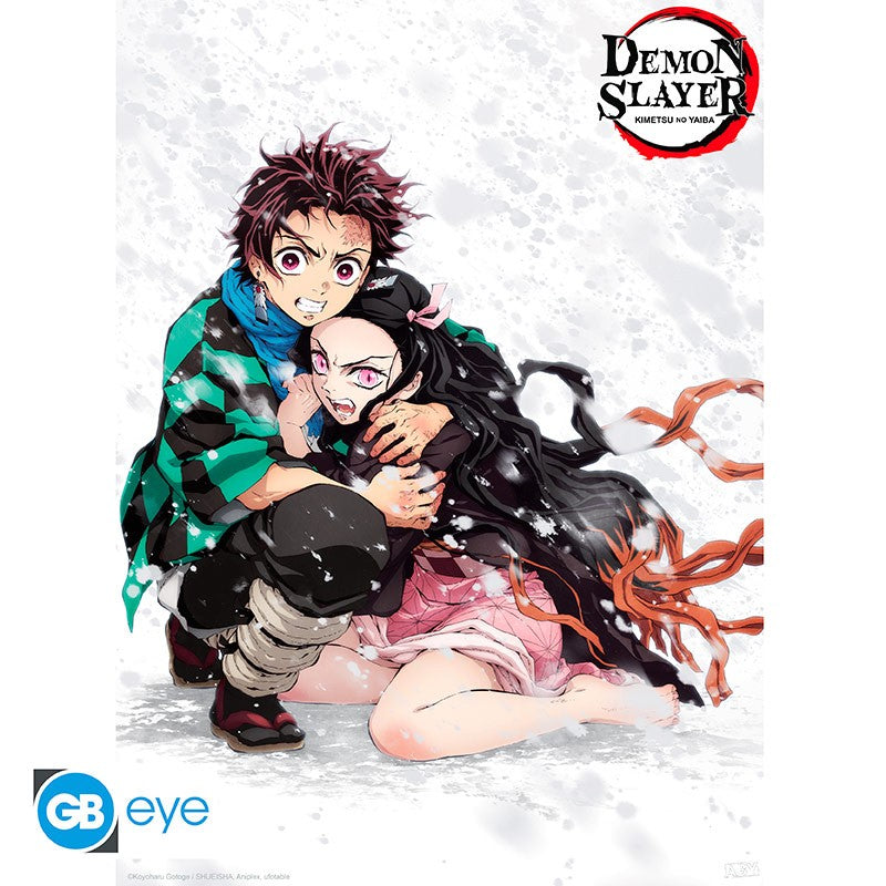 DEMON SLAYER - Poster Chibi 52x38 - Tanjiro & Nezuko Neige 