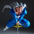 Figurine Dragon Ball Z Match Makers Dabura par Banpresto en posture d’attaque avec épée, tenue bleue et cape blanche.
