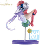 Figurine Fate/Grand Order Ichibansho Moon Cancer/BB Cosmos Celebrity Summer Experience par Bandai, représentant BB en tenue rose futuriste avec capuche, manches métalliques et décor spatial sur socle violet.