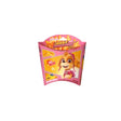 Paquet de frites Pat’ Patrouille saveur chicken 25 g avec Stella sur fond rose.
