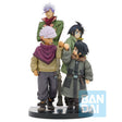 Figurine Mobile Suit Gundam Iron-Blooded Orphans Ichibansho Mikazuki et Orga par Bandai, avec deux personnages sur socle et décor de fond.