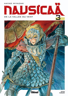 Couverture du manga "Nausicaä de la Vallée du Vent" tome 3 par Hayao Miyazaki, édition française Glénat.
