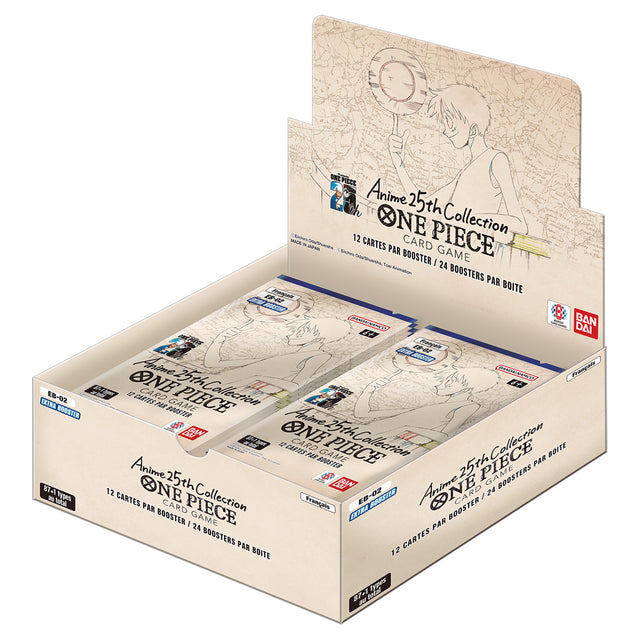 Display One Piece Card Game Anime 25th Collection EB-02 avec 24 boosters en édition française.