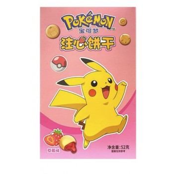 Pokemon Cookie Fourré Fraise 52 Gr