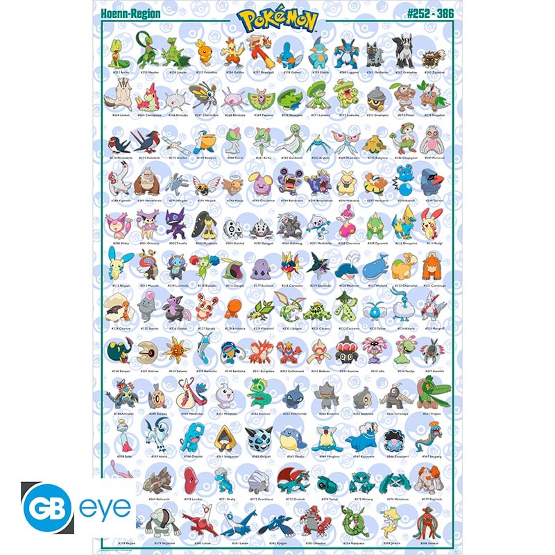 POKEMON - Poster Maxi 91,5x61 - Hoenn Pokémon Français