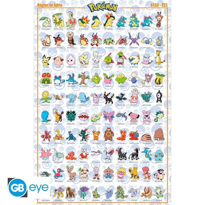 POKEMON - Poster Maxi 91,5x61 - Johto FrançaisPOKEMON - Poster Maxi 91,5x61 - Johto Français