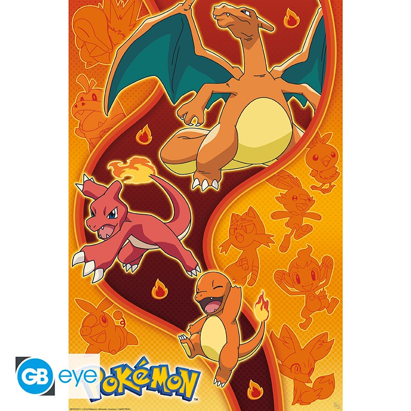 POKEMON - Poster Maxi 91,5x61 - Type Feu