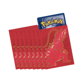 Protège-cartes Pokémon Koraidon – 65 sleeves officielles rouges et dorées