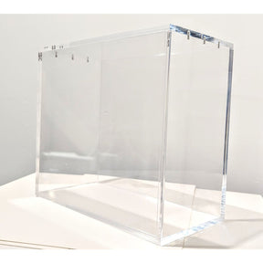 Boîte de protection plexiglass transparente avec couvercle aimanté pour ETB et coffrets de cartes à collectionner.