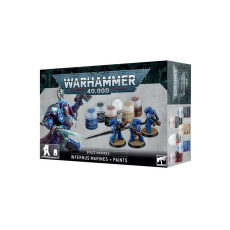 Kit Warhammer 40,000 Space Marines Infernus avec peintures et pinceau inclus