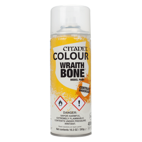 Spray Citadel Wraith Bone 400 ml, sous-couche claire idéale pour peinture Contrast sur figurines.