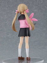 Figurine Pop Up Parade de Natori Sana, portant un uniforme scolaire noir et rose, avec une peluche lapin rose et un couteau, capturant son style unique et mystérieux.