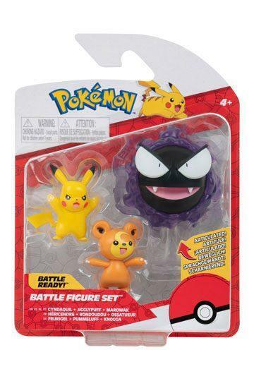 Pokemon Battle Pack Figurine Teddiursa, Pikachu, Fantominus