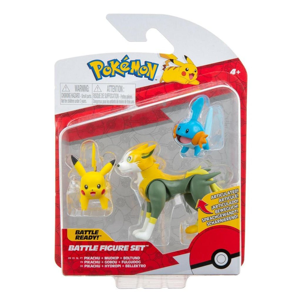 Pokémon - Figurine Battle - Gobou, Pikachu, Fulgudog